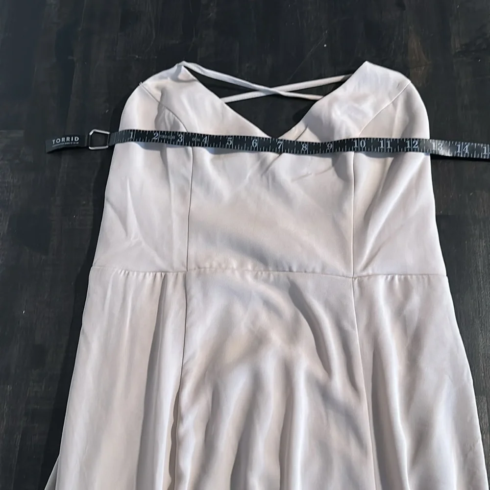 Show Me Your MuMu Godshaw Goddess Gown Dusty Pink Lace Up Back Size Medium - Picture 8 of 10